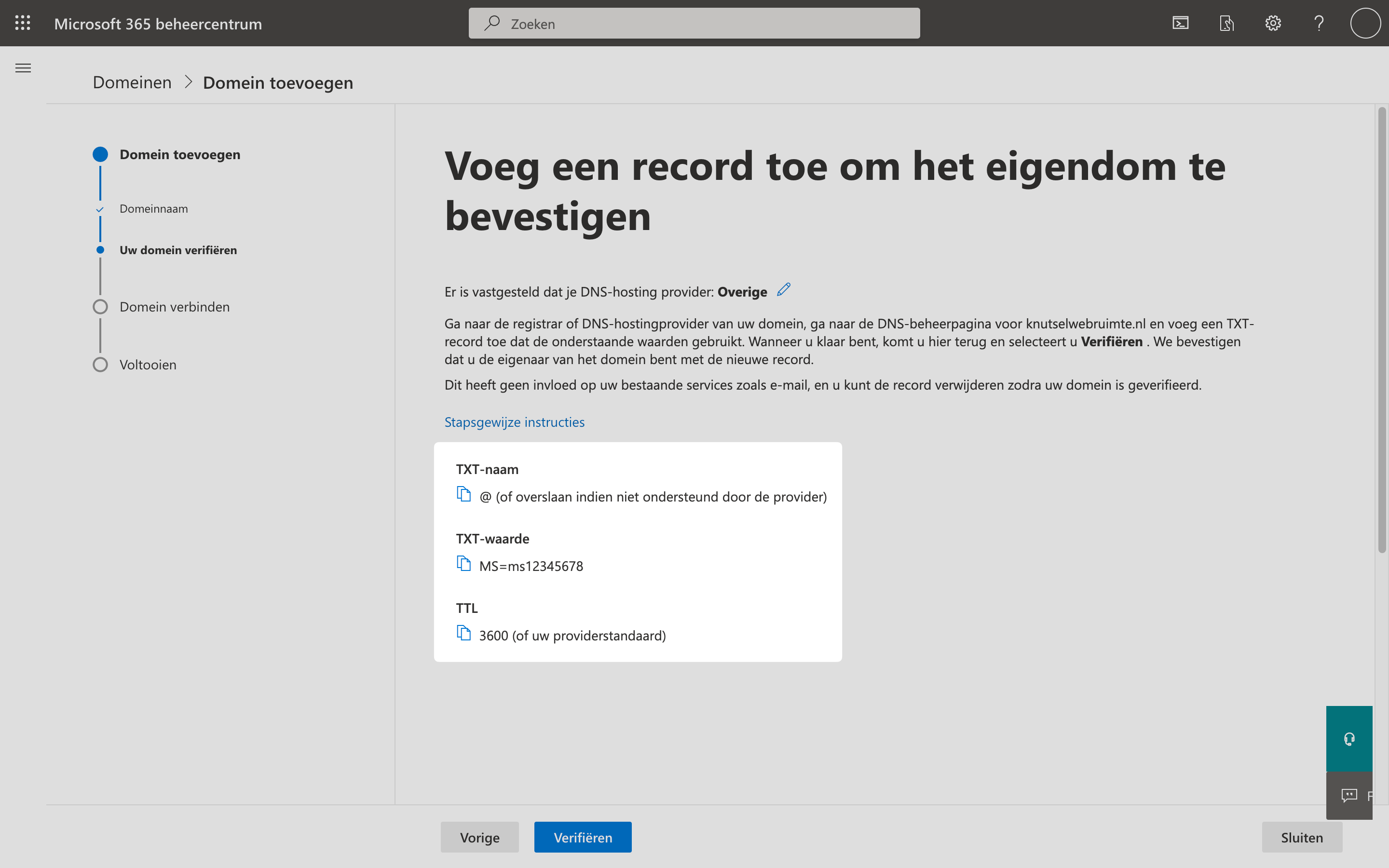 Hoe kan ik voor mijn domein