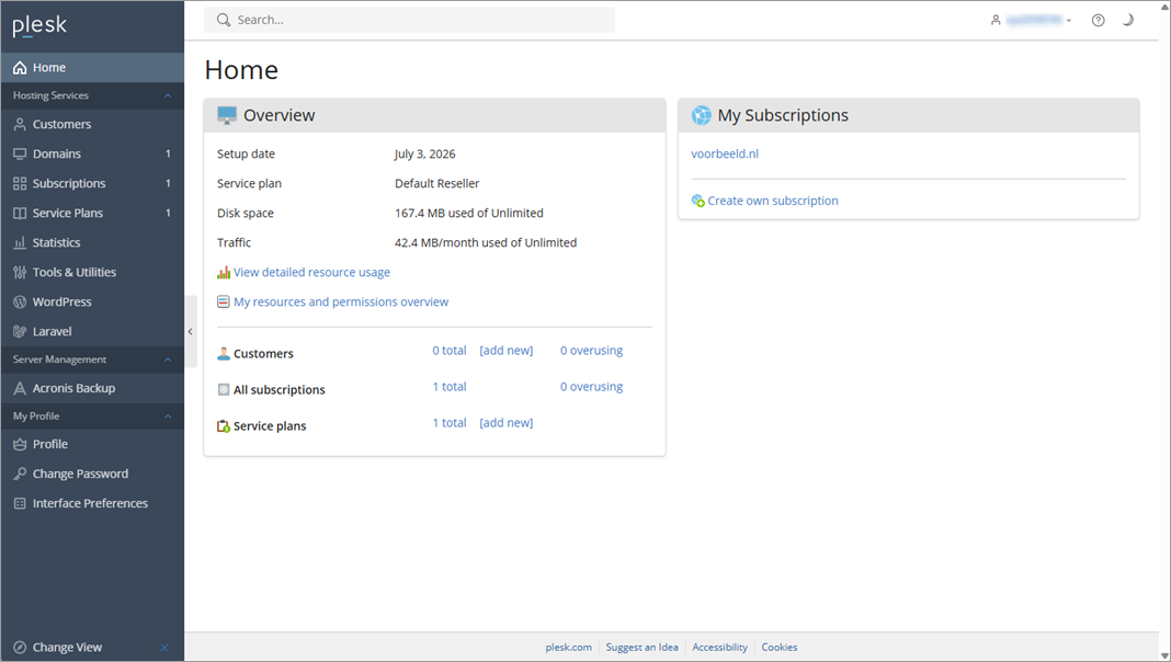 Plesk dashboard.png