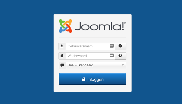 Log in op het dashboard van je Joomla-appplicatie.