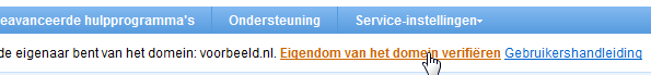 Het eigendom van een domein verifiëren voor G Suite.