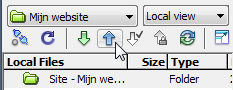 Je kunt vanaf nu je website beheren in Dreamweaver en met behulp van de knop 'Put Files' bestanden uploaden.
