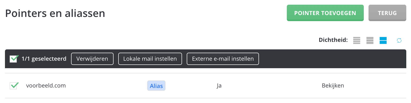 Een alias of pointer verwijderen.