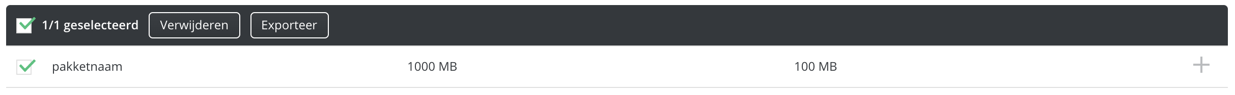 Het verwijderen van een pakket binnen DirectAdmin.